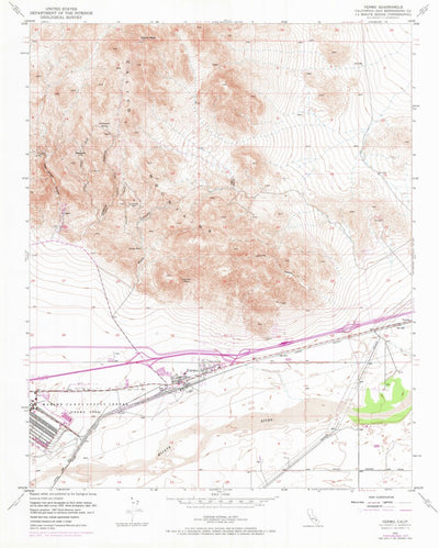 United States Geological Survey Yermo, CA (1953, 24000-Scale) digital map