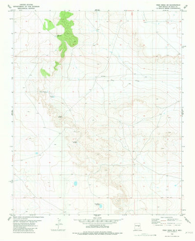 United States Geological Survey Yeso Mesa SE, NM (1981, 24000-Scale) digital map