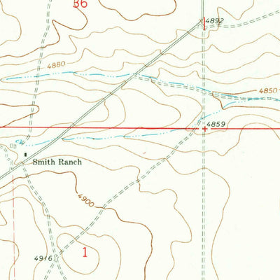 United States Geological Survey Yeso NW, NM (1966, 24000-Scale) digital map