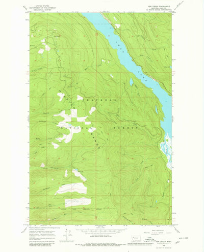 United States Geological Survey Yew Creek, MT (1965, 24000-Scale) digital map