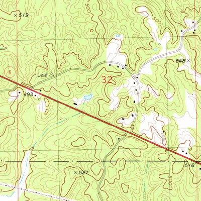 United States Geological Survey Yocona, MS (1980, 24000-Scale) digital map