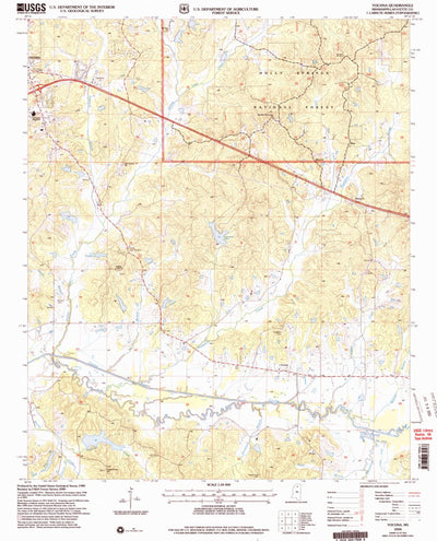 United States Geological Survey Yocona, MS (2000, 24000-Scale) digital map