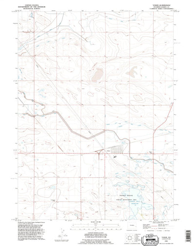 United States Geological Survey Yoder, WY (1990, 24000-Scale) digital map