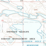 United States Geological Survey Yoder, WY (1990, 24000-Scale) digital map