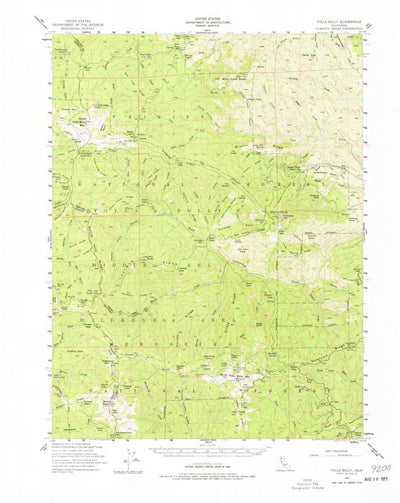 United States Geological Survey Yolla Bolly, CA (1954, 62500-Scale) digital map