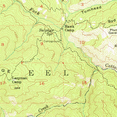 United States Geological Survey Yolla Bolly, CA (1954, 62500-Scale) digital map