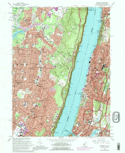 United States Geological Survey Yonkers, NY-NJ (1966, 24000-Scale) digital map