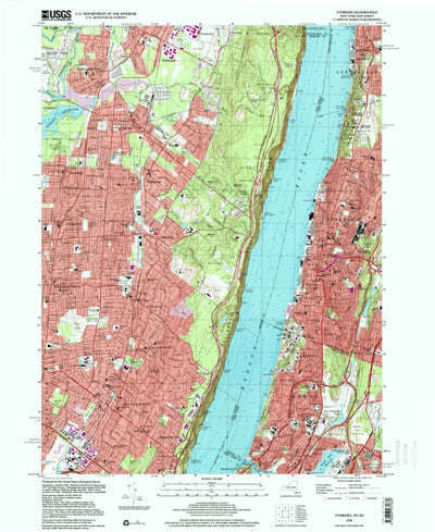 United States Geological Survey Yonkers, NY-NJ (1998, 24000-Scale) digital map