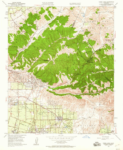 United States Geological Survey Yorba Linda, CA (1949, 24000-Scale) digital map