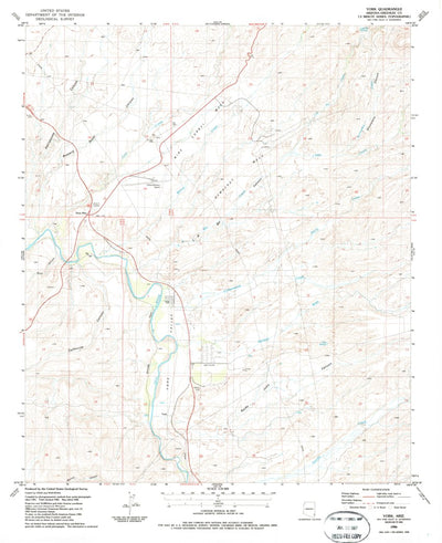 United States Geological Survey York, AZ (1986, 24000-Scale) digital map