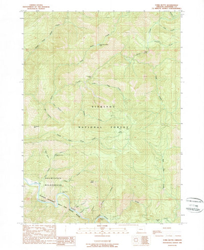 United States Geological Survey York Butte, OR (1989, 24000-Scale) digital map