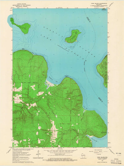 United States Geological Survey York Island, WI (1964, 24000-Scale) digital map