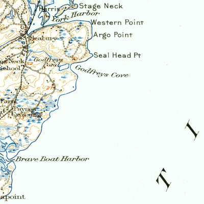 United States Geological Survey York, ME-NH (1920, 62500-Scale) digital map