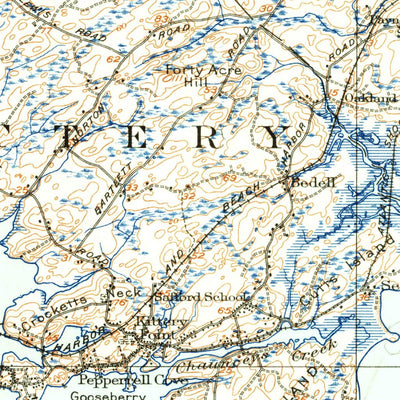 United States Geological Survey York, ME-NH (1920, 62500-Scale) digital map