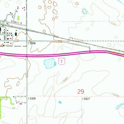 United States Geological Survey York, ND (1971, 24000-Scale) digital map