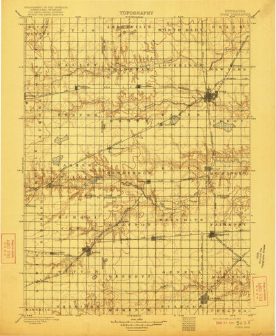 United States Geological Survey York, NE (1899, 125000-Scale) digital map