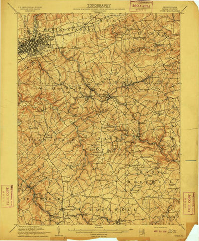 United States Geological Survey York, PA (1910, 62500-Scale) digital map