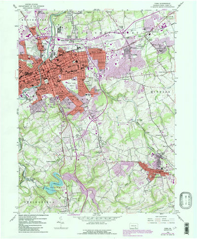 United States Geological Survey York, PA (1954, 24000-Scale) digital map
