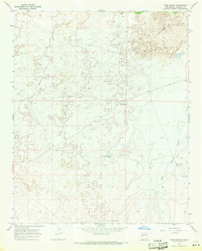 United States Geological Survey York Ranch, NM (1967, 24000-Scale) digital map