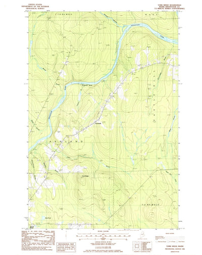 United States Geological Survey York Ridge, ME (1986, 24000-Scale) digital map