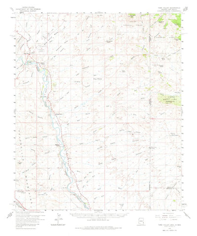 United States Geological Survey York Valley, AZ-NM (1959, 62500-Scale) digital map