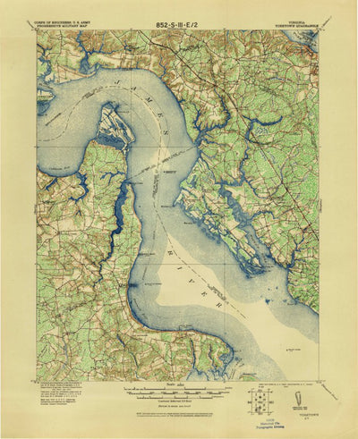 United States Geological Survey Yorktown, VA (1943, 62500-Scale) digital map