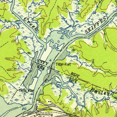 United States Geological Survey Yorktown, VA (1950, 24000-Scale) digital map
