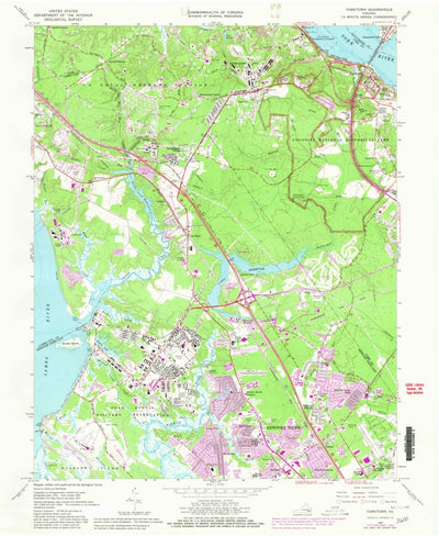 United States Geological Survey Yorktown, VA (1965, 24000-Scale) digital map