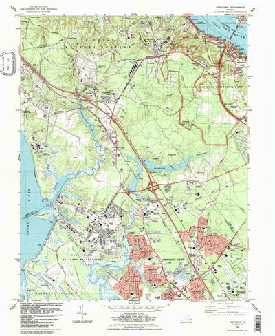 United States Geological Survey Yorktown, VA (1984, 24000-Scale) digital map