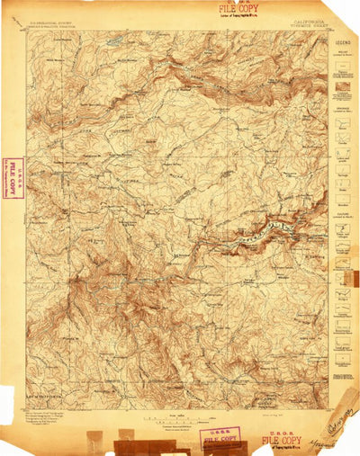 United States Geological Survey Yosemite, CA (1897, 125000-Scale) digital map