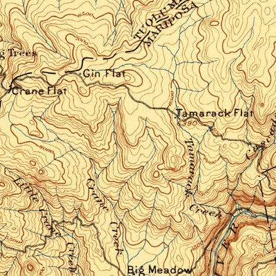 United States Geological Survey Yosemite, CA (1897, 125000-Scale) digital map