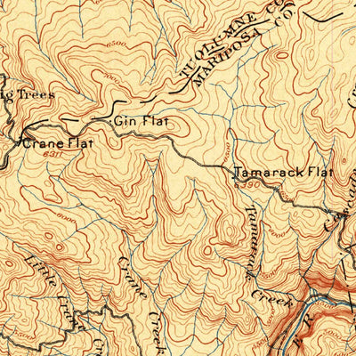 United States Geological Survey Yosemite, CA (1900, 125000-Scale) digital map