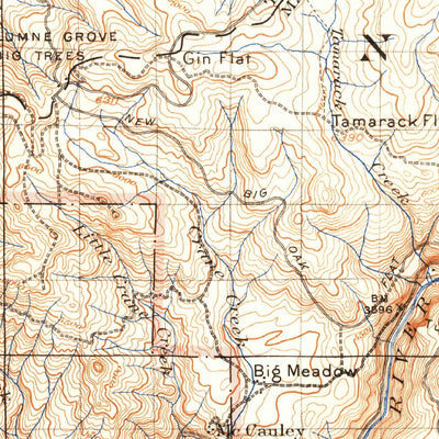 United States Geological Survey Yosemite, CA (1909, 125000-Scale) digital map