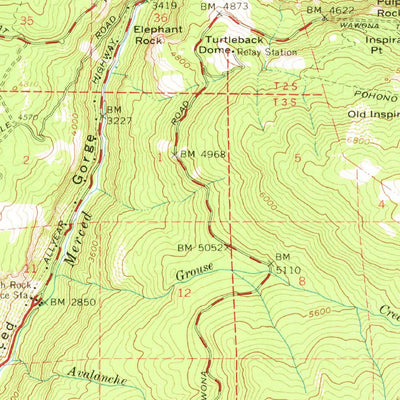 United States Geological Survey Yosemite, CA (1956, 62500-Scale) digital map
