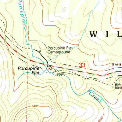 United States Geological Survey Yosemite Falls, CA (1992, 24000-Scale) digital map