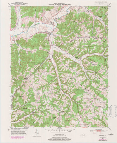 United States Geological Survey Yosemite, KY (1952, 24000-Scale) digital map