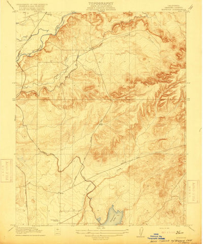 United States Geological Survey Yosemite Lake, CA (1916, 31680-Scale) digital map
