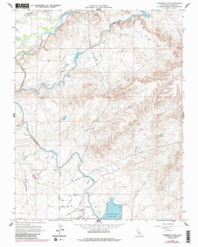 United States Geological Survey Yosemite Lake, CA (1962, 24000-Scale) digital map