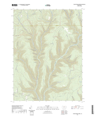 United States Geological Survey Young Womans Creek, PA (2023, 24000-Scale) digital map