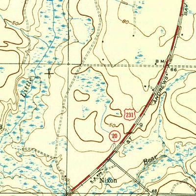 United States Geological Survey Youngstown, FL (1945, 31680-Scale) digital map
