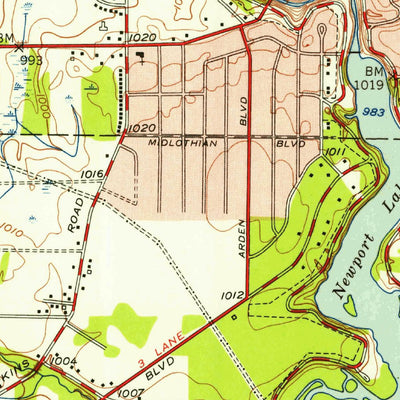 United States Geological Survey Youngstown, OH (1951, 24000-Scale) digital map