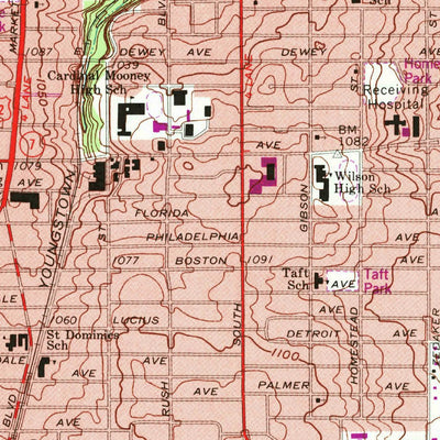 United States Geological Survey Youngstown, OH (1963, 24000-Scale) digital map