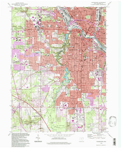 United States Geological Survey Youngstown, OH (1994, 24000-Scale) digital map