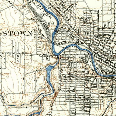 United States Geological Survey Youngstown, OH-PA (1906, 62500-Scale) digital map