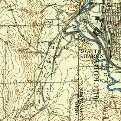 United States Geological Survey Youngstown, OH-PA (1908, 62500-Scale) digital map