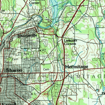 United States Geological Survey Youngstown, OH-PA (1986, 100000-Scale) digital map