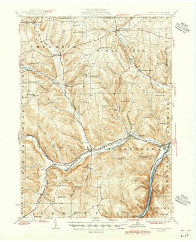 United States Geological Survey Youngsville, PA-NY (1929, 62500-Scale) digital map