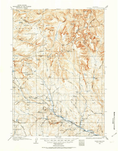 United States Geological Survey Younts Peak, WY (1905, 125000-Scale) digital map