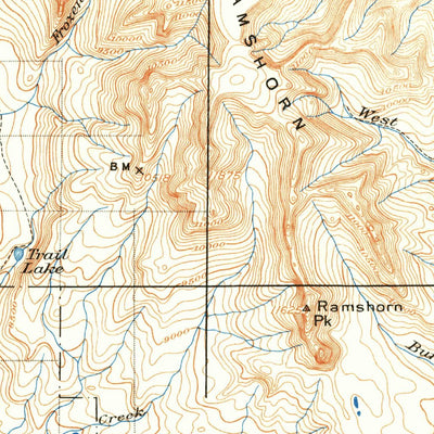 United States Geological Survey Younts Peak, WY (1905, 125000-Scale) digital map