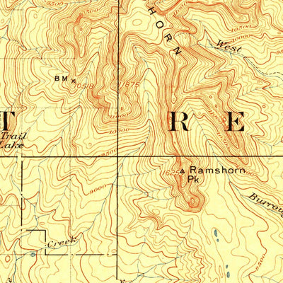 United States Geological Survey Younts Peak, WY (1907, 125000-Scale) digital map